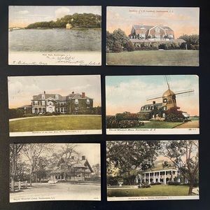 Vintage Ephemera Postcard Lot of 6 – Southampton, LI, New York